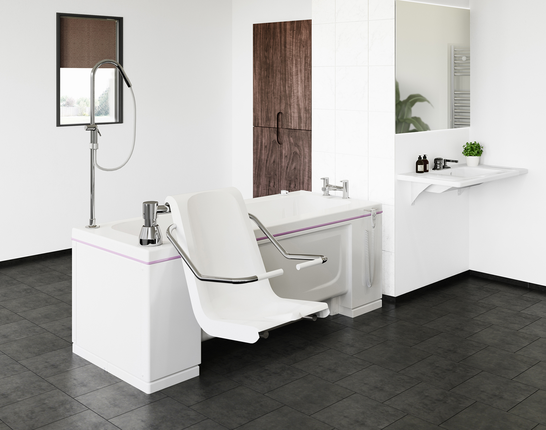 Gentona adjustable bath Variable height chair with bath - Gentona range